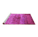 Sideview of Machine Washable Oriental Pink Industrial Rug, wshurb2813pnk