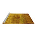 Sideview of Machine Washable Oriental Yellow Industrial Rug, wshurb2813yw