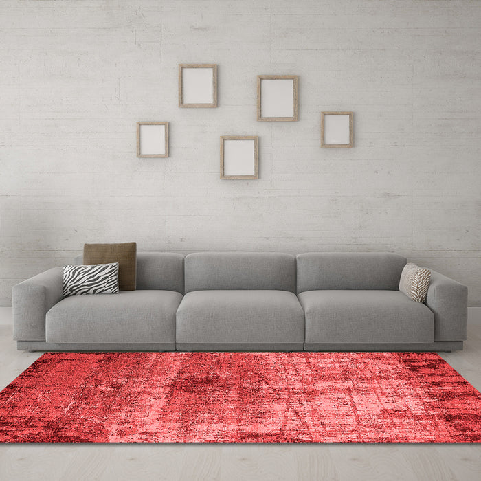 Industrial Red Washable Rugs