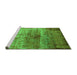 Sideview of Machine Washable Oriental Green Industrial Area Rugs, wshurb2813grn