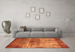 Machine Washable Oriental Orange Industrial Area Rugs in a Living Room, wshurb2813org