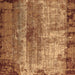 Square Machine Washable Oriental Brown Industrial Rug, wshurb2813brn