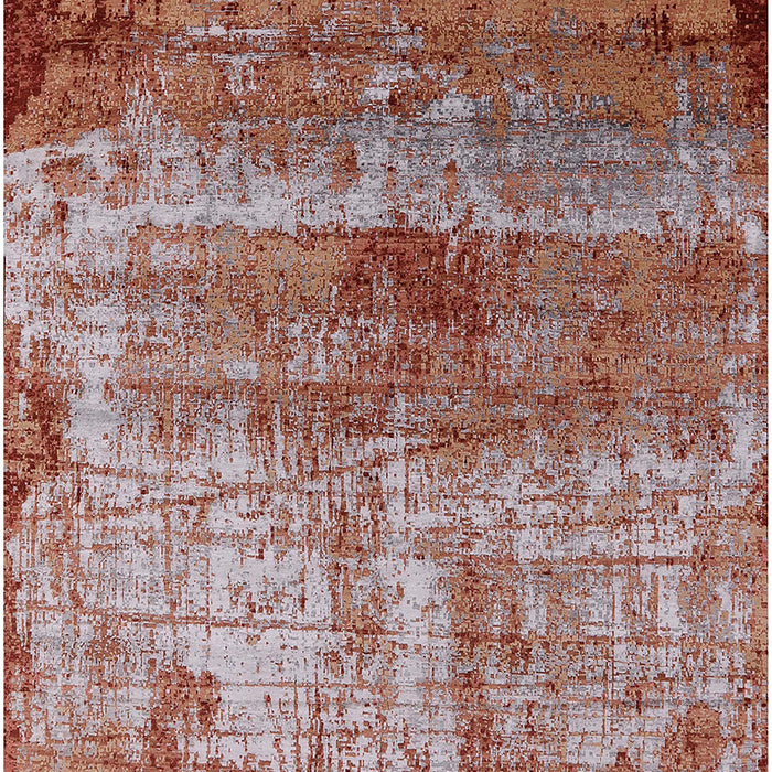 Machine Washable Industrial Modern Red Rug, wshurb2813