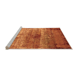 Sideview of Machine Washable Oriental Orange Industrial Area Rugs, wshurb2813org