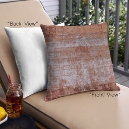 Front View of Mid-Century Modern Urban Square Red Throw Pillow, 18 inch by 18 inch, pwurb2813