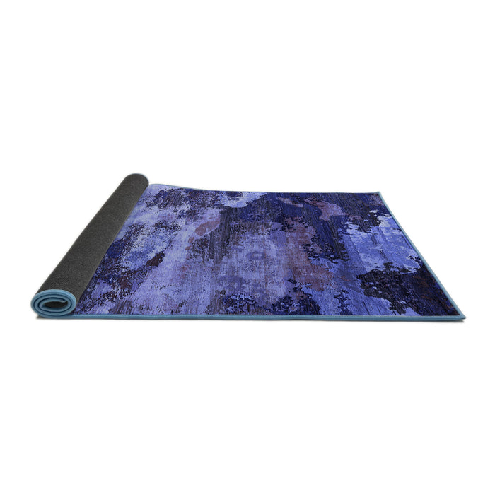 Sideview of Oriental Blue Industrial Rug, urb2814blu