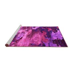Sideview of Machine Washable Oriental Pink Industrial Rug, wshurb2814pnk