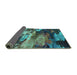 Sideview of Oriental Turquoise Industrial Rug, urb2814turq