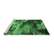 Sideview of Machine Washable Oriental Emerald Green Industrial Area Rugs, wshurb2814emgrn