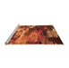 Sideview of Machine Washable Oriental Orange Industrial Area Rugs, wshurb2814org