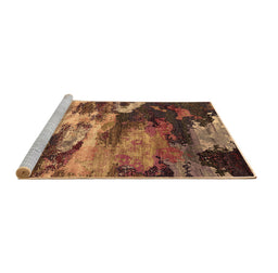 Sideview of Machine Washable Oriental Brown Industrial Rug, wshurb2814brn