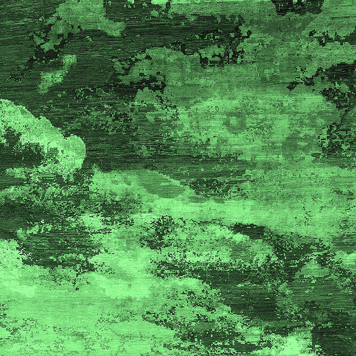 Machine Washable Oriental Emerald Green Industrial Area Rugs, wshurb2814emgrn