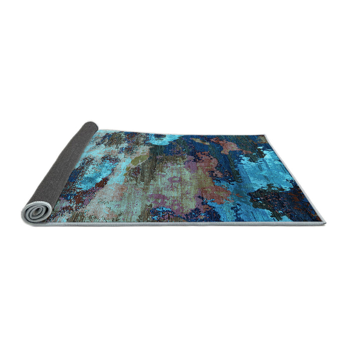 Sideview of Oriental Light Blue Industrial Rug, urb2814lblu