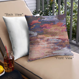 Front View of Mid-Century Modern Urban Square Dark Raspberry Purple Throw Pillow, 18 inch by 18 inch, pwurb2814