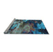 Sideview of Machine Washable Oriental Light Blue Industrial Rug, wshurb2814lblu