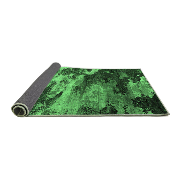 Sideview of Oriental Emerald Green Industrial Rug, urb2814emgrn
