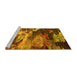 Sideview of Machine Washable Oriental Yellow Industrial Rug, wshurb2814yw