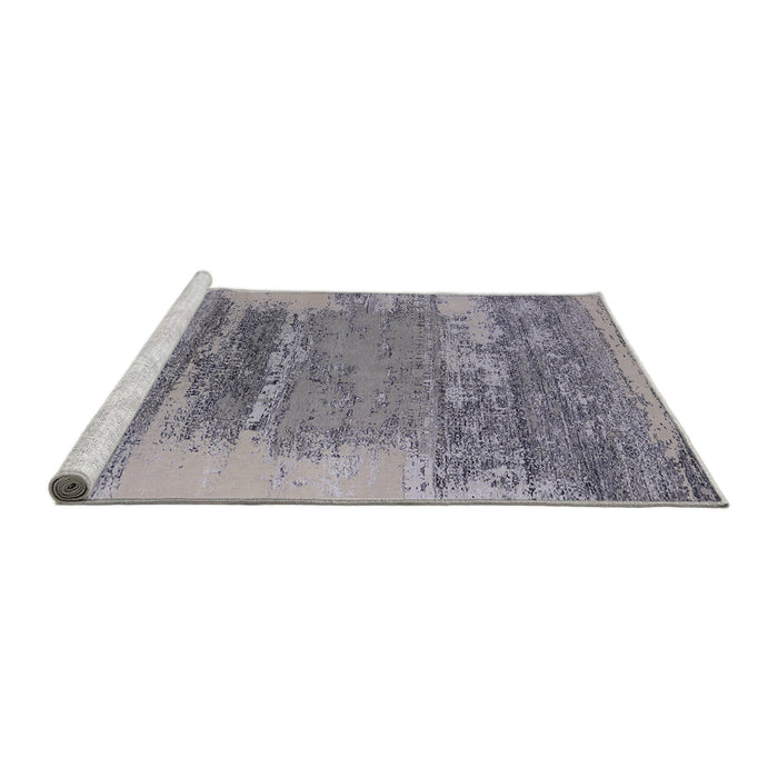 Sideview of Machine Washable Industrial Modern Mist Blue Rug, wshurb2815