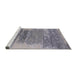 Sideview of Machine Washable Industrial Modern Mist Blue Rug, wshurb2815