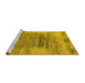 Sideview of Machine Washable Oriental Yellow Industrial Rug, wshurb2815yw