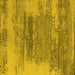 Square Machine Washable Oriental Yellow Industrial Rug, wshurb2815yw