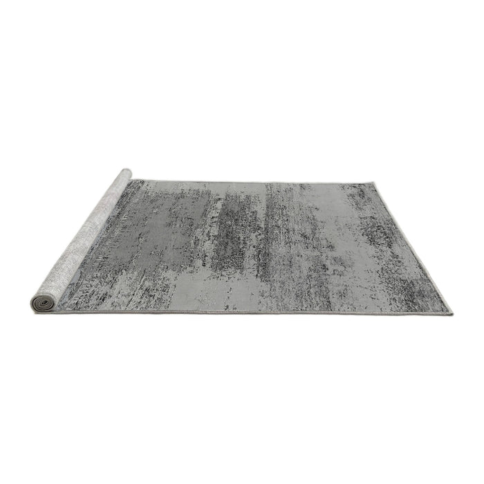Sideview of Machine Washable Oriental Gray Industrial Rug, wshurb2815gry