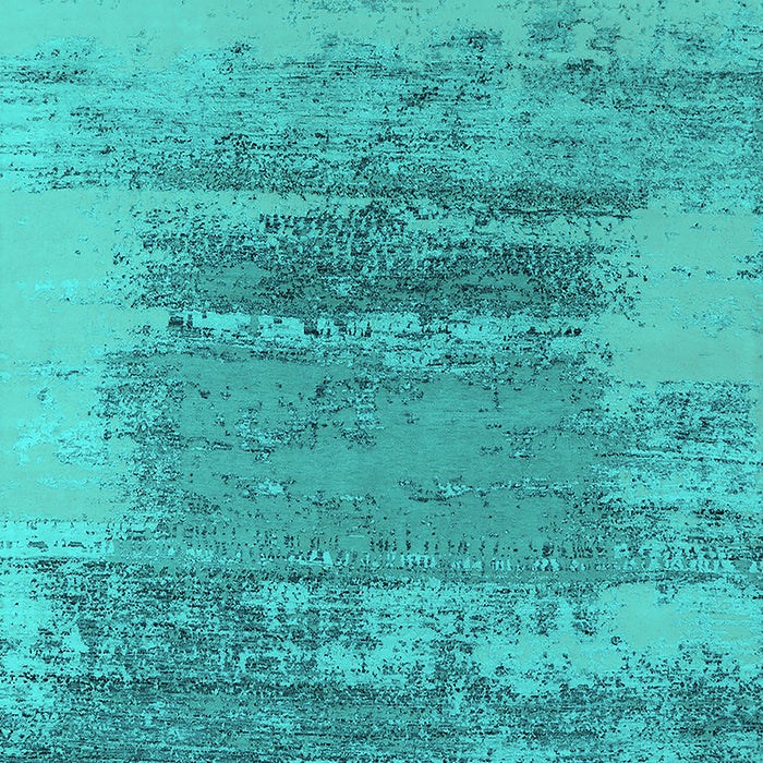 Machine Washable Oriental Turquoise Industrial Area Rugs, wshurb2815turq