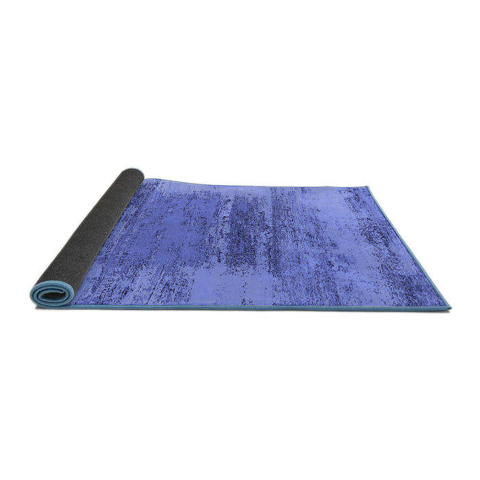 Sideview of Oriental Blue Industrial Rug, urb2815blu