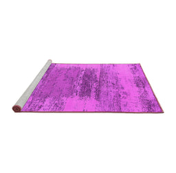 Sideview of Machine Washable Oriental Pink Industrial Rug, wshurb2815pnk