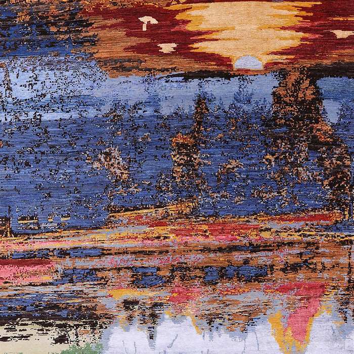 Mid-Century Modern Dark Gray Oriental Rug, urb2816