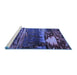 Sideview of Machine Washable Oriental Blue Industrial Rug, wshurb2816blu