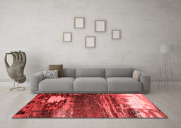 Industrial Red Washable Rugs