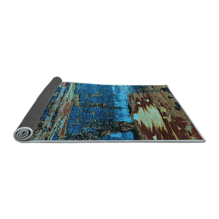 Sideview of Oriental Light Blue Industrial Rug, urb2816lblu