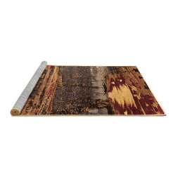Sideview of Machine Washable Oriental Brown Industrial Rug, wshurb2816brn