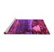 Sideview of Machine Washable Oriental Pink Industrial Rug, wshurb2816pnk