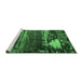 Sideview of Machine Washable Oriental Emerald Green Industrial Area Rugs, wshurb2816emgrn