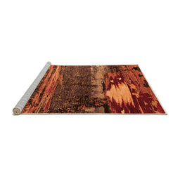 Sideview of Machine Washable Oriental Orange Industrial Area Rugs, wshurb2816org
