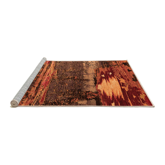 Sideview of Machine Washable Oriental Orange Industrial Area Rugs, wshurb2816org