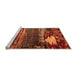 Sideview of Machine Washable Oriental Orange Industrial Area Rugs, wshurb2816org