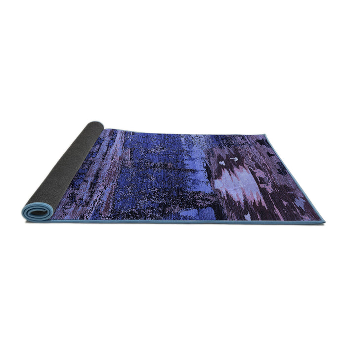 Sideview of Oriental Blue Industrial Rug, urb2816blu