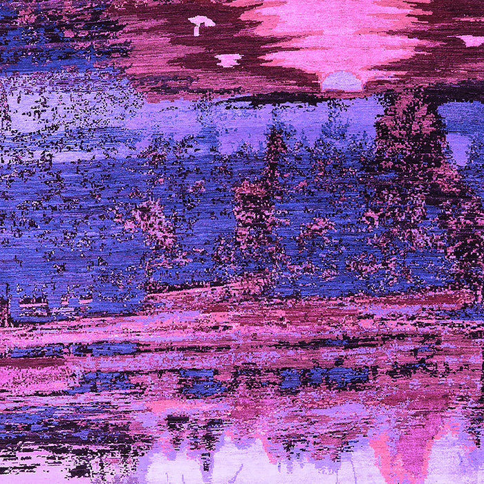 Machine Washable Oriental Purple Industrial Area Rugs, wshurb2816pur