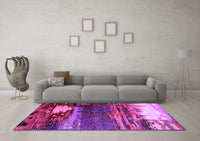 Machine Washable Oriental Pink Industrial Rug, wshurb2816pnk