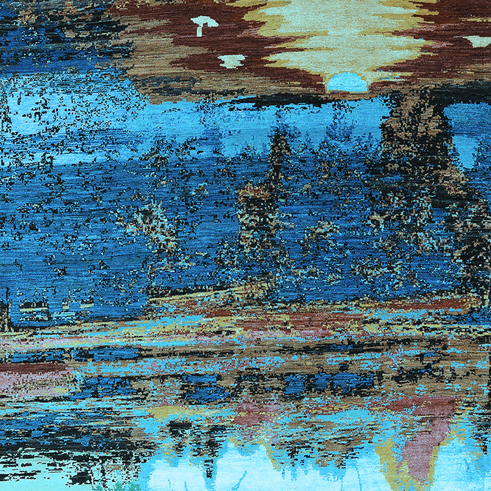 Oriental Light Blue Industrial Rug, urb2816lblu