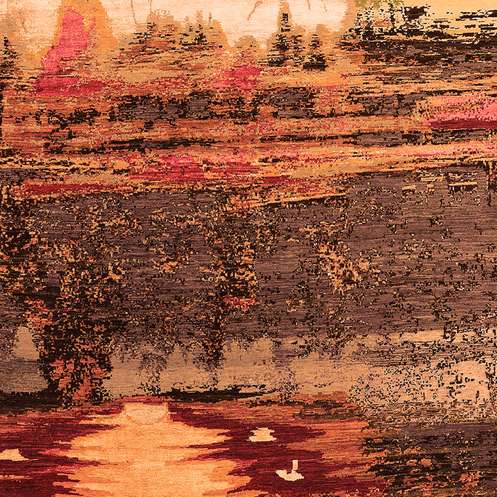 Machine Washable Oriental Orange Industrial Area Rugs, wshurb2816org