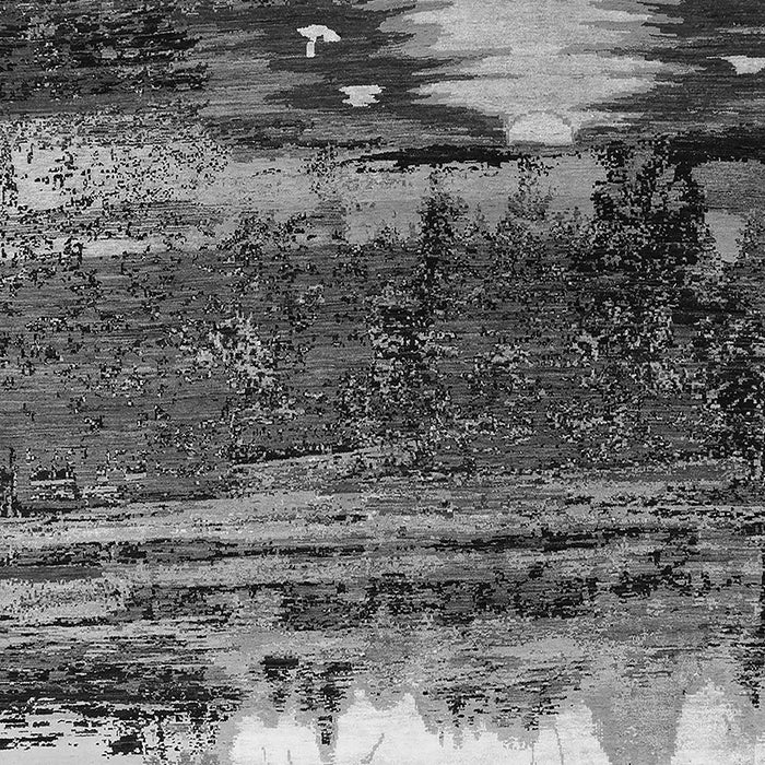 Machine Washable Oriental Gray Industrial Rug, wshurb2816gry