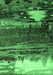 Machine Washable Oriental Emerald Green Industrial Area Rugs, wshurb2816emgrn