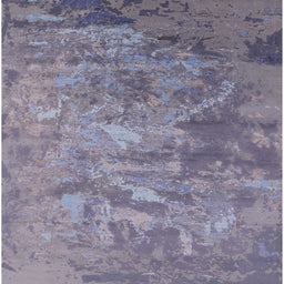 Square Mid-Century Modern French Lilac Purple Oriental Rug, urb2817