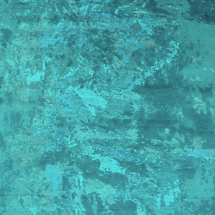 Machine Washable Oriental Turquoise Industrial Area Rugs, wshurb2817turq