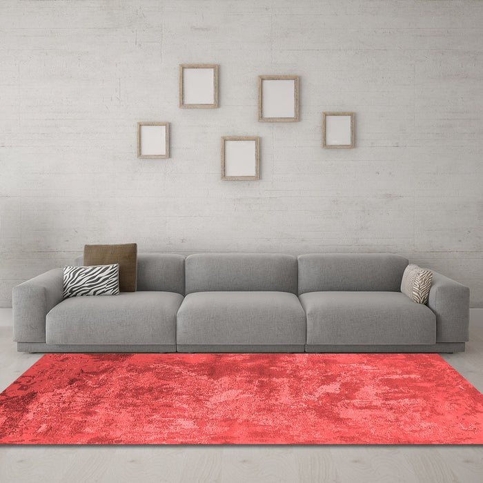 Industrial Red Washable Rugs