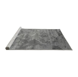 Sideview of Machine Washable Oriental Gray Industrial Rug, wshurb2817gry